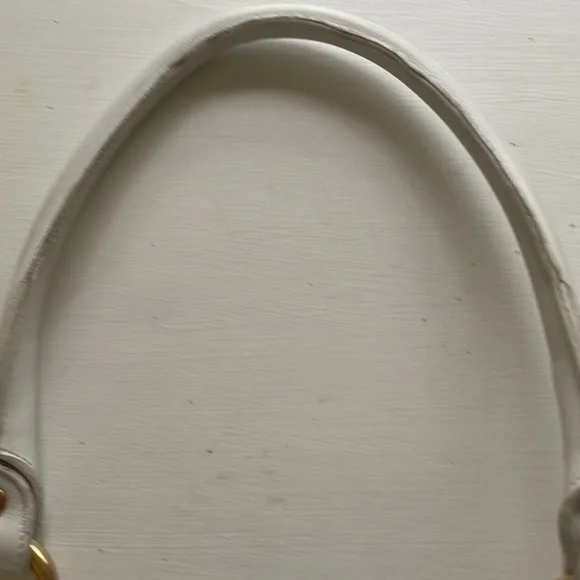 Marino Orlandi large imprinted white brown shoulder bag/ tote - Picture 7 of 16